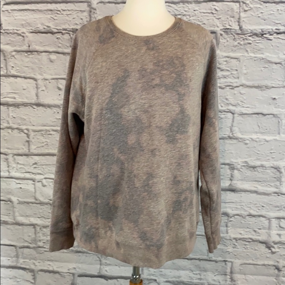 Gray Beige Bleach / Reverse Tie Dye Sweatshirt - image 1